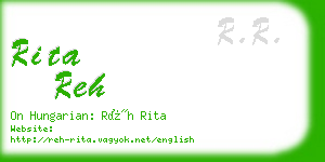 rita reh business card